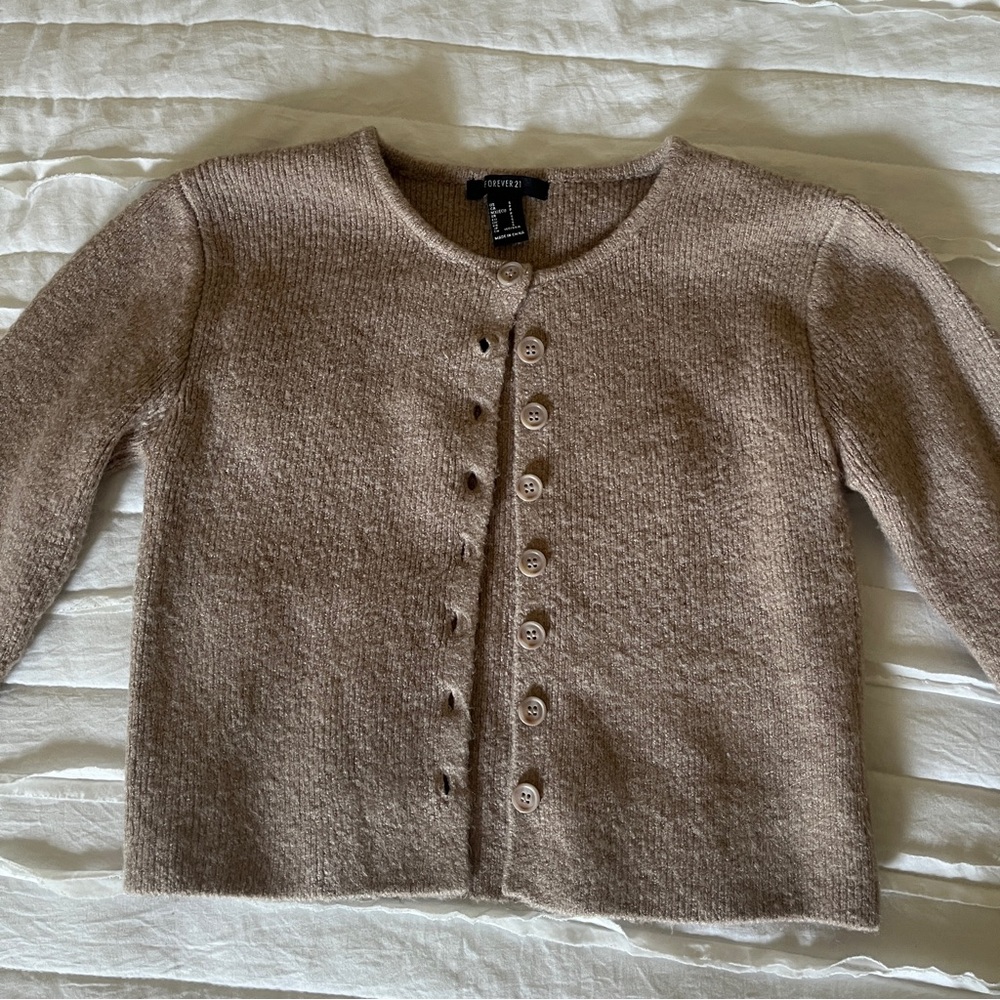 Brown cardigan